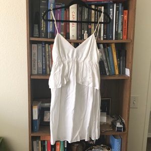 Mango white peplum summer dress